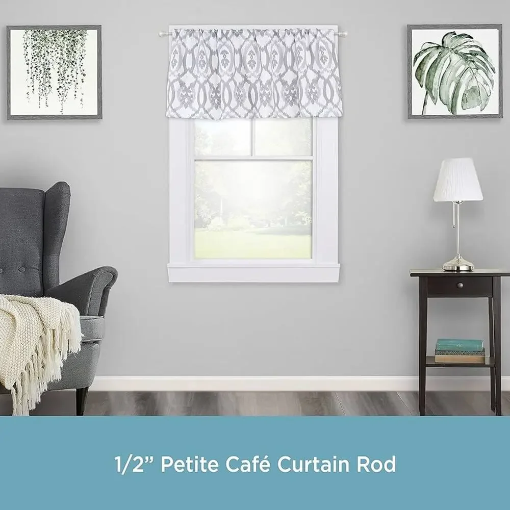 Davenport Ball End Petite Café Decorative Window Curtain Rod, 28-48